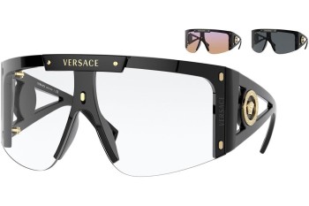 Sunčane naočale Versace Medusa Icon Shield VE4393 GB1/1W Spojene | Shield Crni