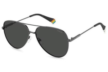 Sunčane naočale Polaroid PLD6187/S KJ1/M9 Polarized Pilotski Sivi