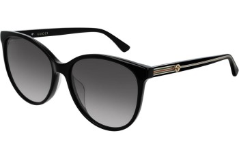 Sunčane naočale Gucci GG0377SKN 001 Cat Eye Crni