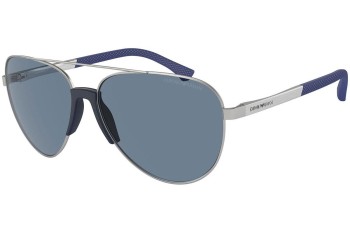 Sunčane naočale Emporio Armani EA2059 30452V Polarized Pilotski Srebrni