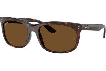 Sunčane naočale Ray-Ban RB2389 902/57 Polarized Pravokutan Havana