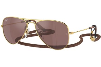 Sunčane naočale Ray-Ban Junior Aviator Junior RJ9506S 223/6G Pilotski Zlatni