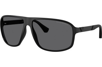 Sunčane naočale Emporio Armani EA4029 5001T3 Polarized Pilotski Crni