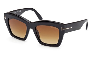 Sunčane naočale Tom Ford Luna FT1191 01F Cat Eye Crni