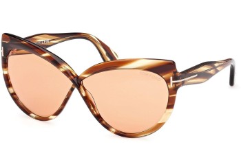 Sunčane naočale Tom Ford Beatrice FT1196 53E Cat Eye Havana