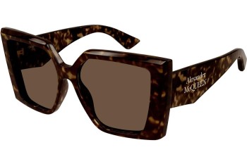 Sunčane naočale Alexander McQueen AM0467S 002 Kvadratni Havana