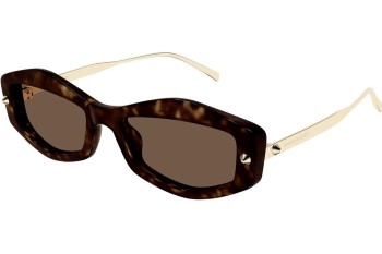 Sunčane naočale Alexander McQueen AM0482S 002 Pravokutan Havana