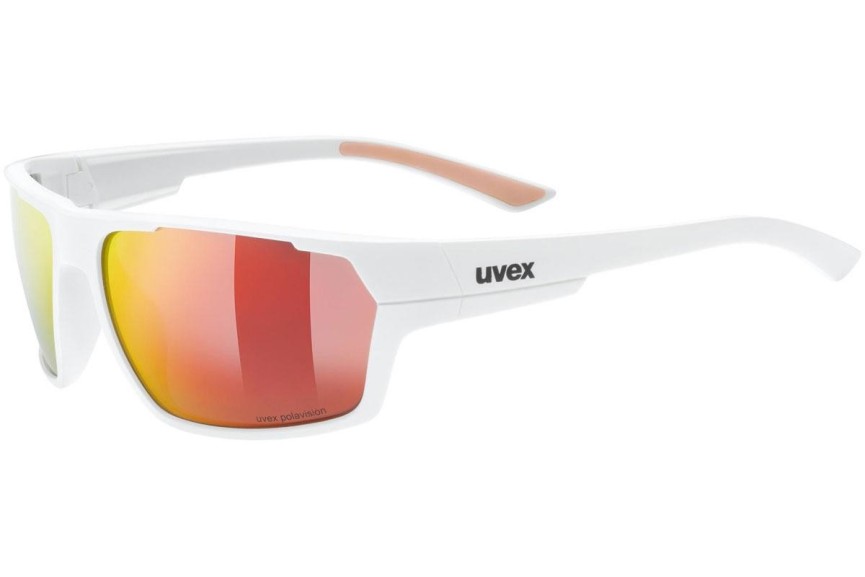 Sunčane naočale uvex sportstyle 233 P White Mat S3 Polarized Pravokutan Bijeli