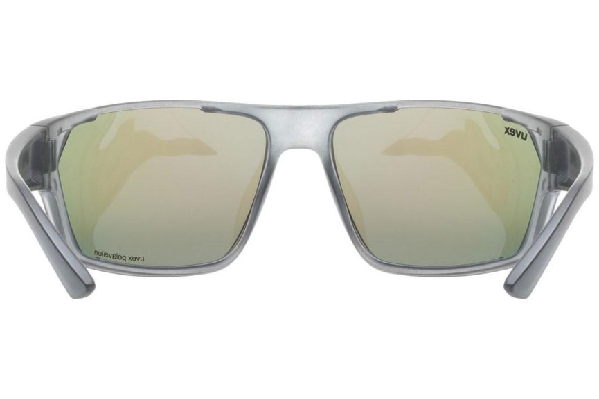 Sunčane naočale uvex sportstyle 233 P Smoke Mat S3 Polarized Pravokutan Sivi