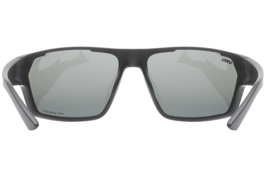 Sunčane naočale uvex sportstyle 233 P Black Mat S3 Polarized Pravokutan Crni