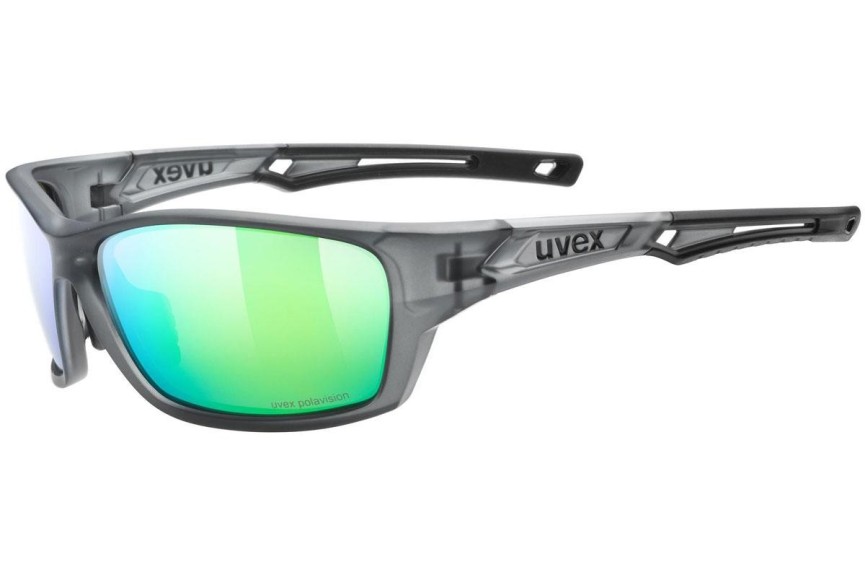 Sunčane naočale uvex sportstyle 232 P Smoke Mat S3 Polarized Pravokutan Sivi