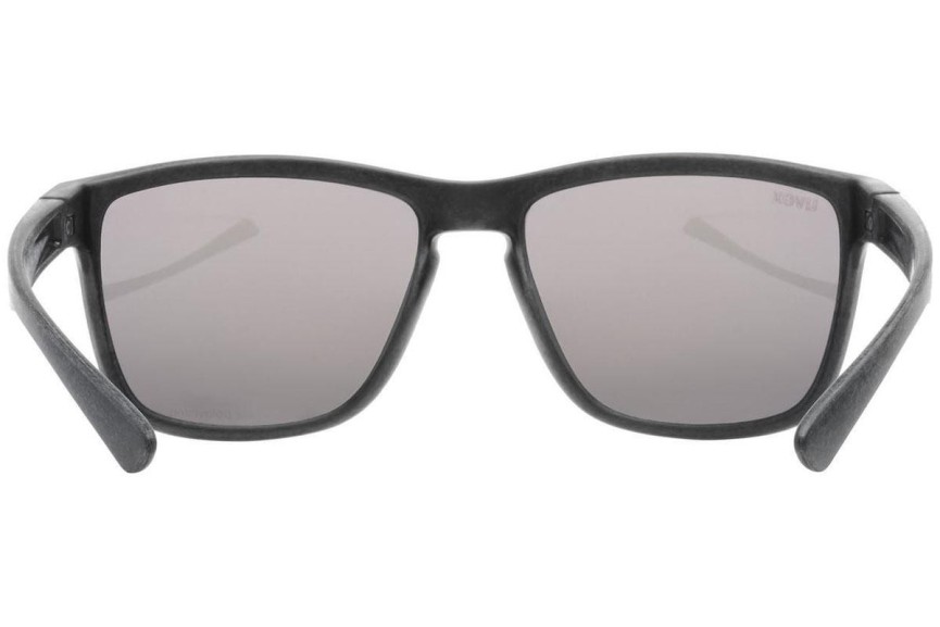 Sunčane naočale uvex lgl ocean 2 P Black Mat S3 Polarized Kvadratni Crni