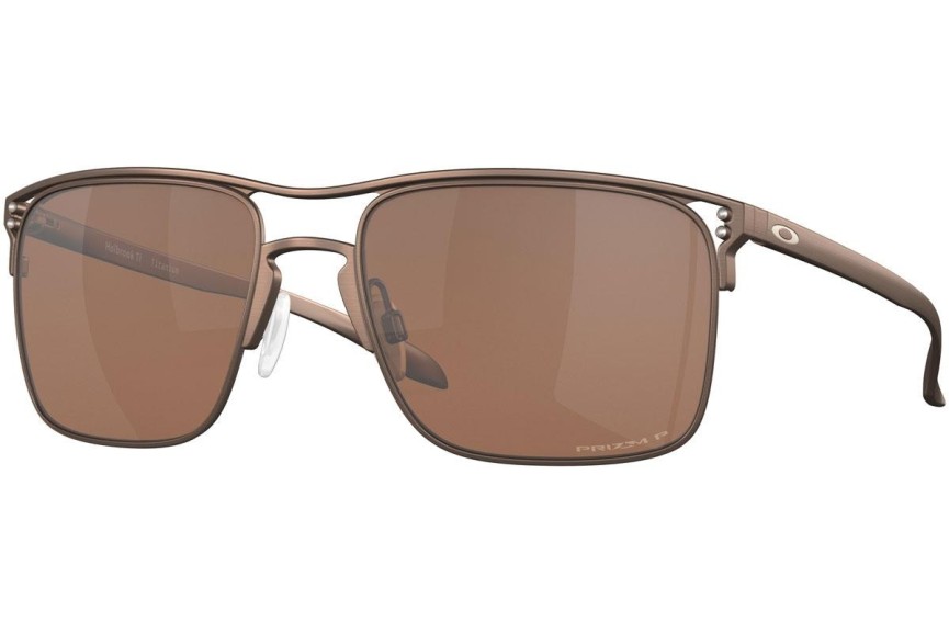 Sunčane naočale Oakley Holbrook TI OO6048-03 Polarized Kvadratni Smeđi