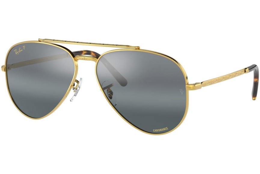 Sunčane naočale Ray-Ban New Aviator Chromance Collection RB3625 9196G6 Polarized Pilotski Zlatni