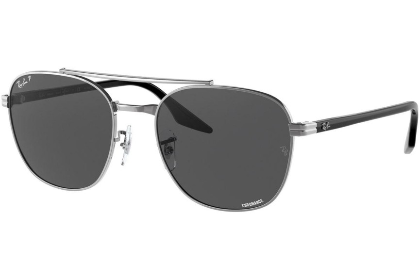 Sunčane naočale Ray-Ban Chromance Collection RB3688 004/K8 Polarized Kvadratni Srebrni