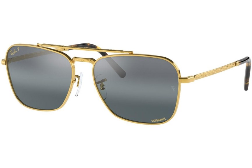 Sunčane naočale Ray-Ban New Caravan Chromance Collection RB3636 9196G6 Polarized Kvadratni Zlatni