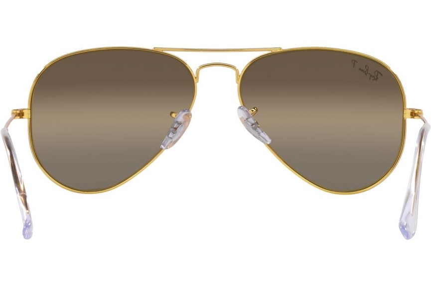 Sunčane naočale Ray-Ban Aviator Chromance Collection RB3025 9196G5 Polarized Pilotski Zlatni