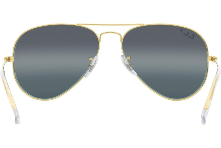 Sunčane naočale Ray-Ban Aviator Chromance Collection RB3025 9196G6 Polarized Pilotski Zlatni