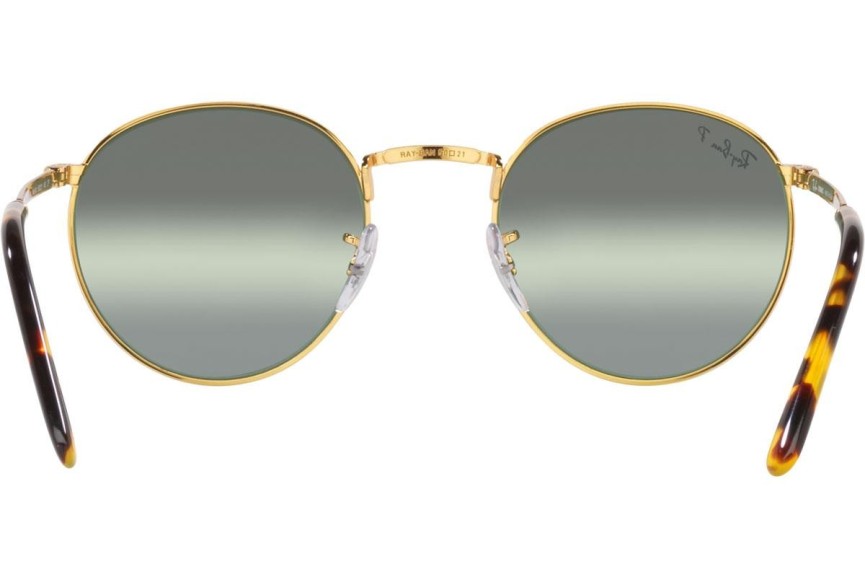 Sunčane naočale Ray-Ban New Round Chromance Collection RB3637 9196G4 Polarized Okrugao Zlatni