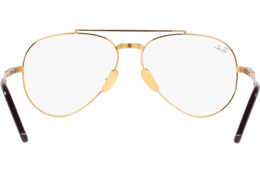 Naočale Ray-Ban Aviator Titanium Titanium Collection RX8225V 1220 Pilotski Zlatni