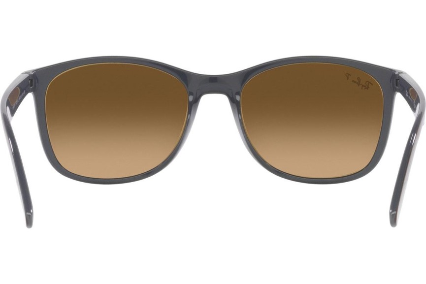 Sunčane naočale Ray-Ban RB4374 6600M2 Polarized Kvadratni Smeđi