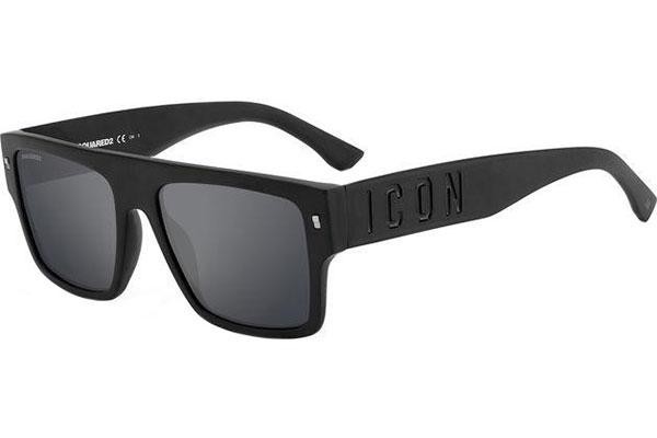 Sunčane naočale Dsquared2 ICON0003/S 003/T4 Flat Top Crni