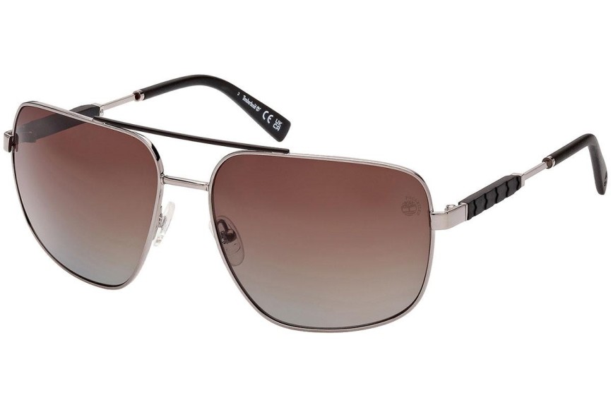 Sunčane naočale Timberland TB9283 08H Polarized Pilotski Srebrni