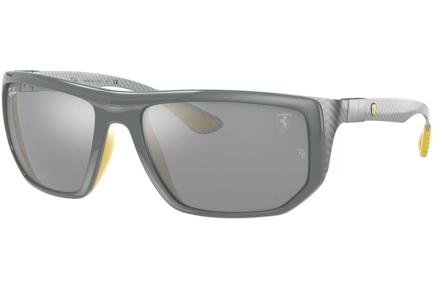 Sunčane naočale Ray-Ban Scuderia Ferrari Collection RB8361M F6736G Pravokutan Sivi