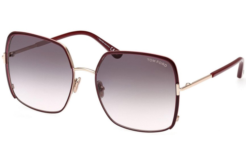 Sunčane naočale Tom Ford FT1006 69W Cat Eye Crveni