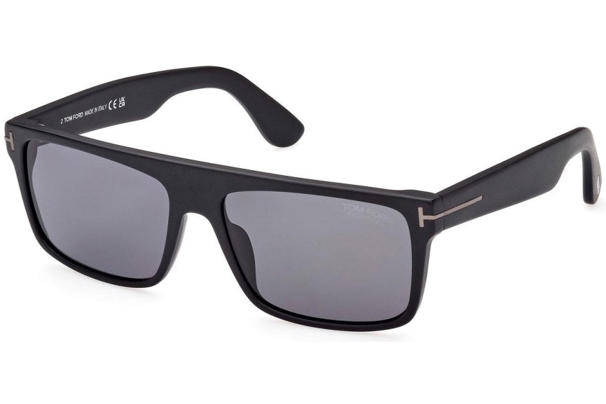 Sunčane naočale Tom Ford FT0999-N 02D Polarized Pravokutan Crni