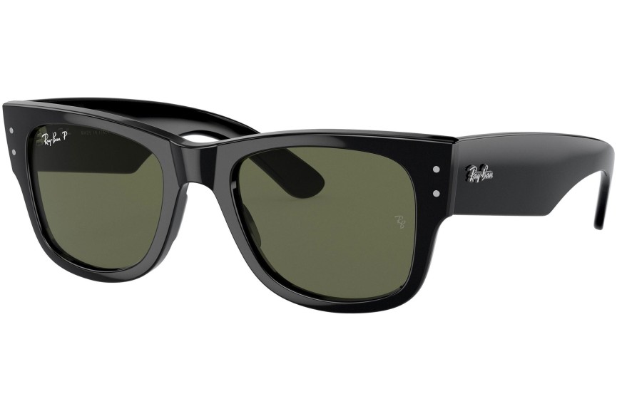 Sunčane naočale Ray-Ban Mega Wayfarer RB0840S 901/58 Polarized Kvadratni Crni