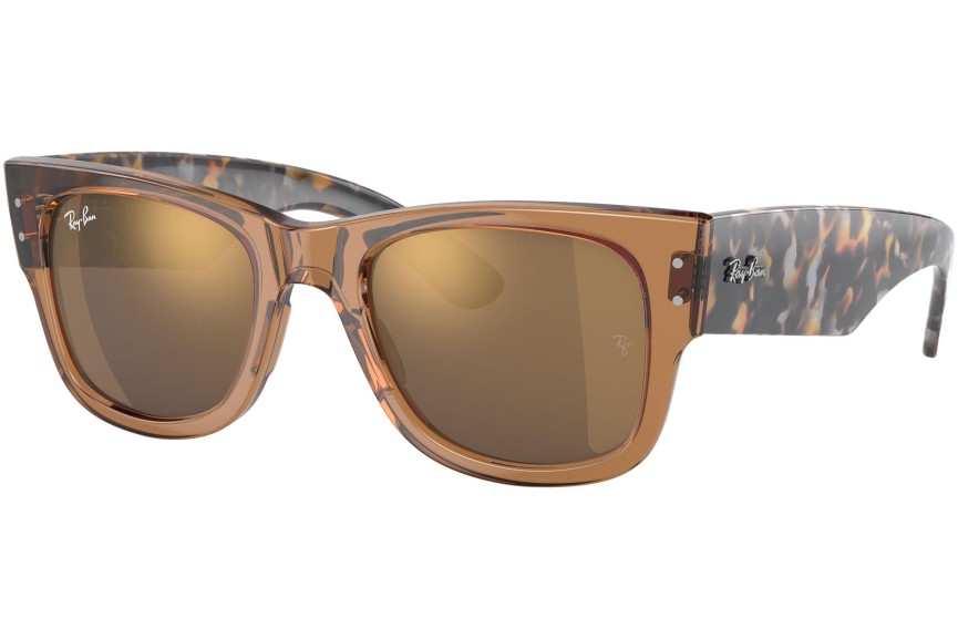 Sunčane naočale Ray-Ban Mega Wayfarer RB0840S 663693 Kvadratni Smeđi