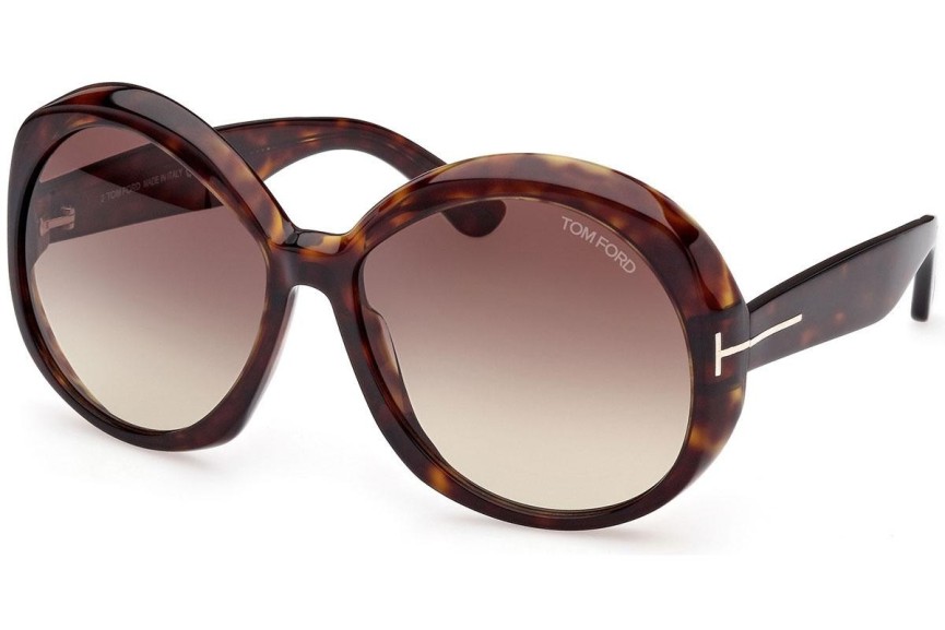 Sunčane naočale Tom Ford FT1010 52B Okrugao Havana