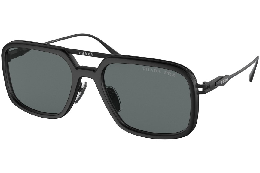 Sunčane naočale Prada PR57ZS 1BO5Z1 Polarized Kvadratni Crni