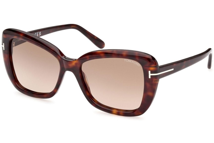 Sunčane naočale Tom Ford FT1008 52F Cat Eye Havana