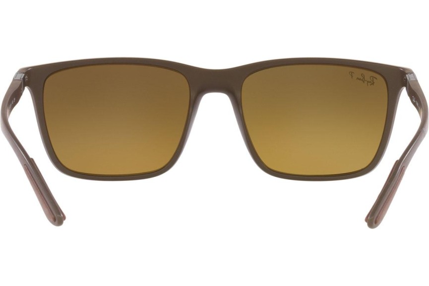 Sunčane naočale Ray-Ban Chromance Collection RB4385 6124A3 Polarized Kvadratni Smeđi