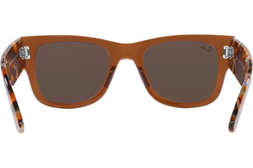 Sunčane naočale Ray-Ban Mega Wayfarer RB0840S 663693 Kvadratni Smeđi