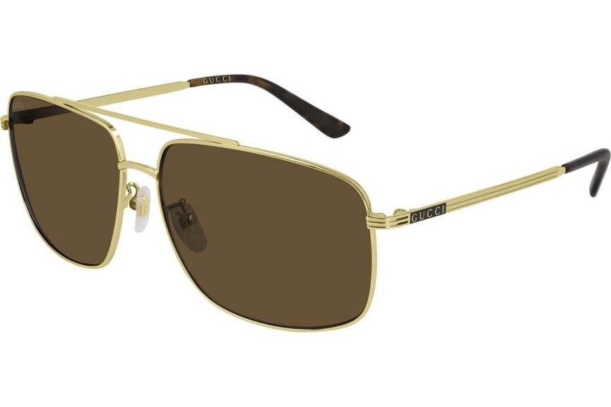 Sunčane naočale Gucci GG0836SK 002 Polarized Pilotski Zlatni