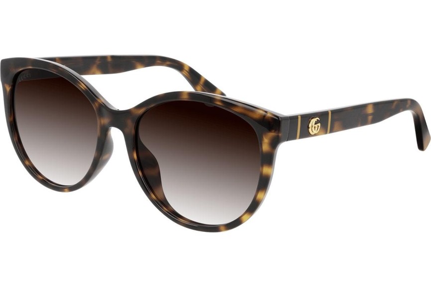 Sunčane naočale Gucci GG0636SK 002 Cat Eye Havana