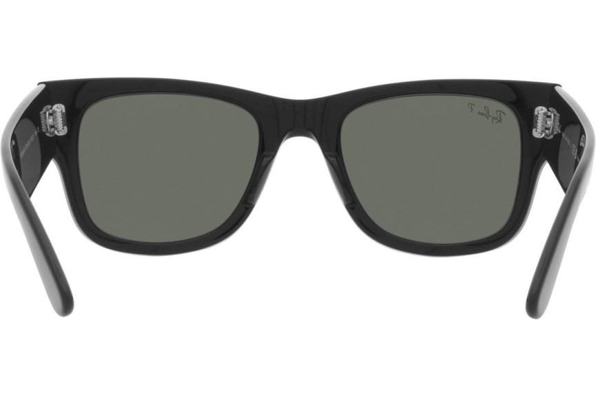 Sunčane naočale Ray-Ban Mega Wayfarer RB0840S 901/58 Polarized Kvadratni Crni