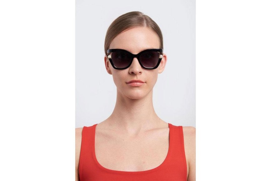 Sunčane naočale Carolina Herrera CH0002/S 807/9O Cat Eye Crni