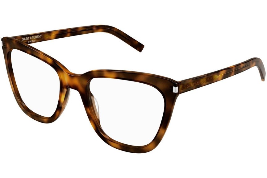 Naočale Saint Laurent SL548SLIMOPT 002 Cat Eye Havana