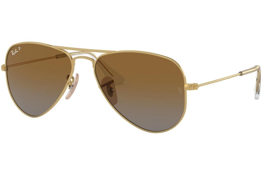 Sunčane naočale Ray-Ban Junior Aviator Junior RJ9506S 223/T5 Polarized Pilotski Zlatni