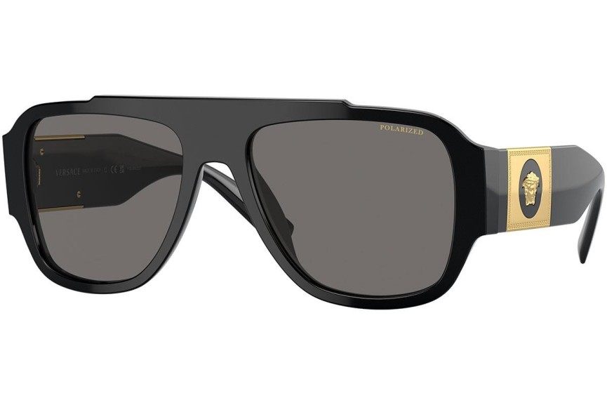 Sunčane naočale Versace Macy'S Aviator VE4436U GB1/81 Polarized Flat Top Crni