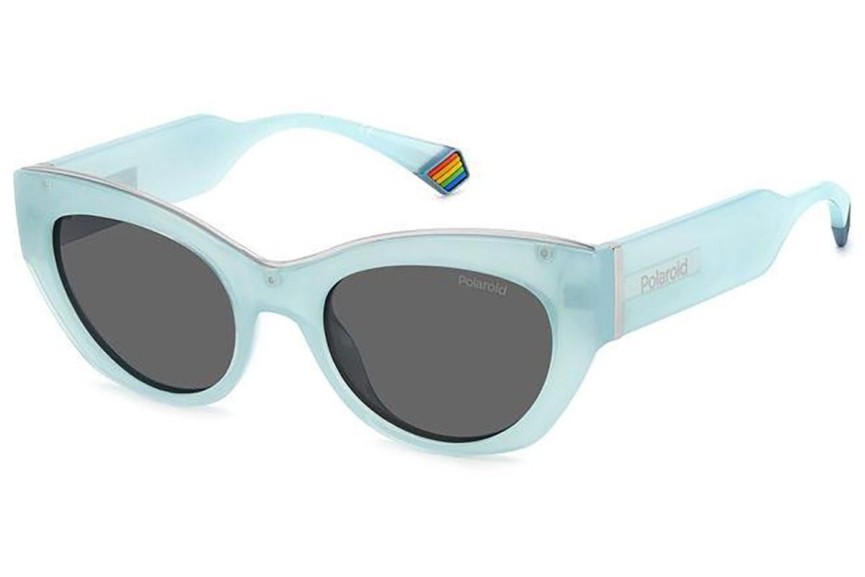 Sunčane naočale Polaroid PLD6199/S/X MVU/M9 Polarized Cat Eye Plavi