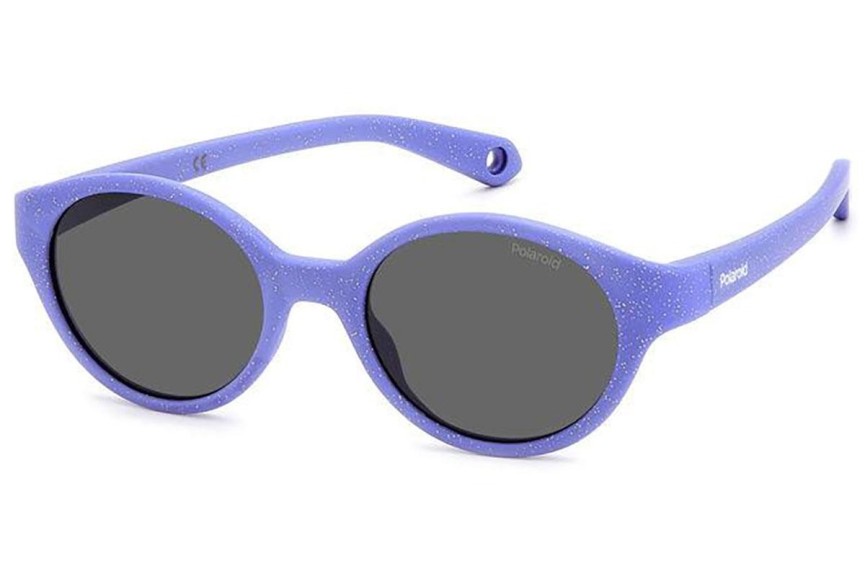 Sunčane naočale Polaroid Junior PLDK007/S MW2/M9 Polarized Ovalni Ljubičasti