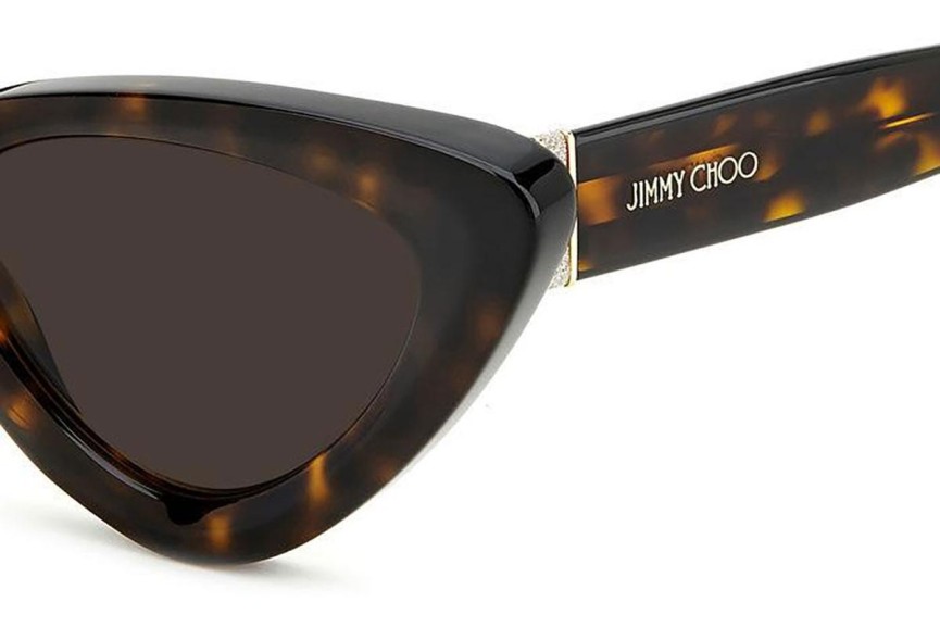 Sunčane naočale Jimmy Choo ADDY/S 086/70 Cat Eye Havana