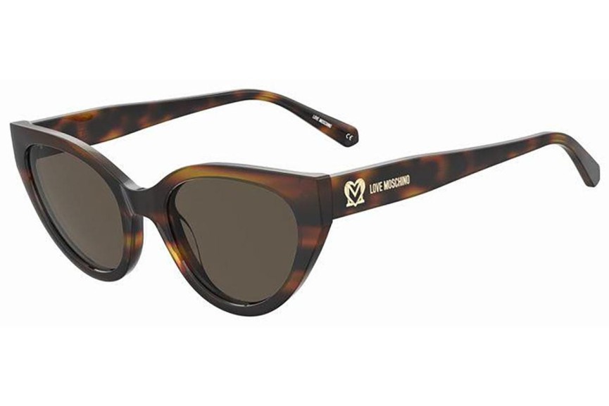 Sunčane naočale Love Moschino MOL064/S 05L/70 Cat Eye Havana