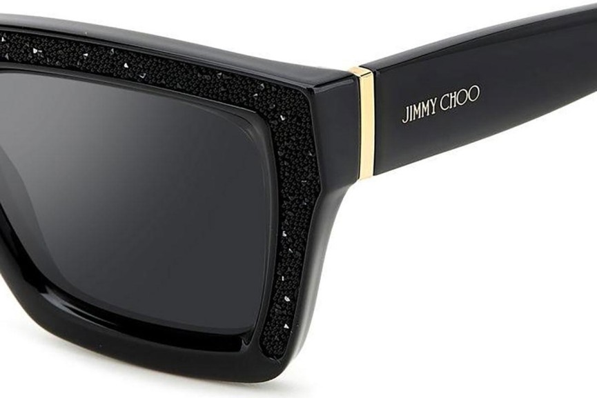 Sunčane naočale Jimmy Choo MEGS/S 807/T4 Pravokutan Crni