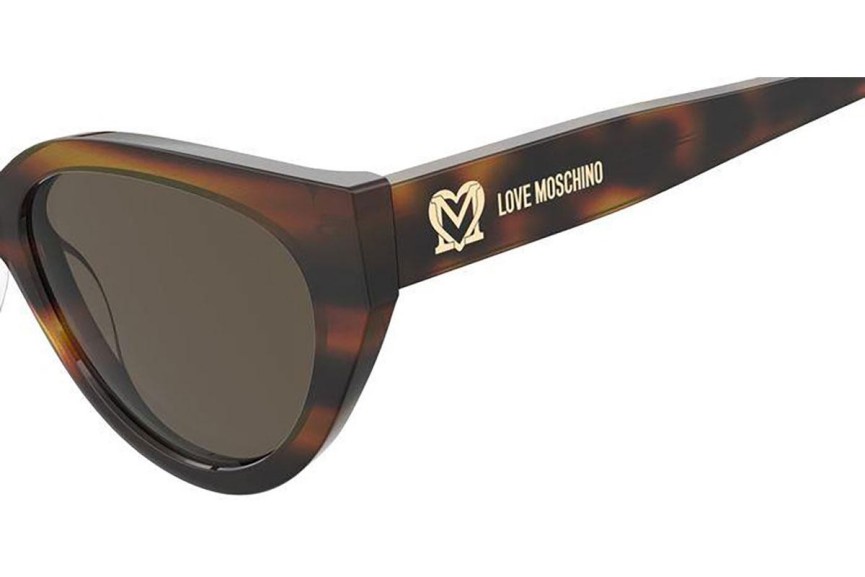 Sunčane naočale Love Moschino MOL064/S 05L/70 Cat Eye Havana